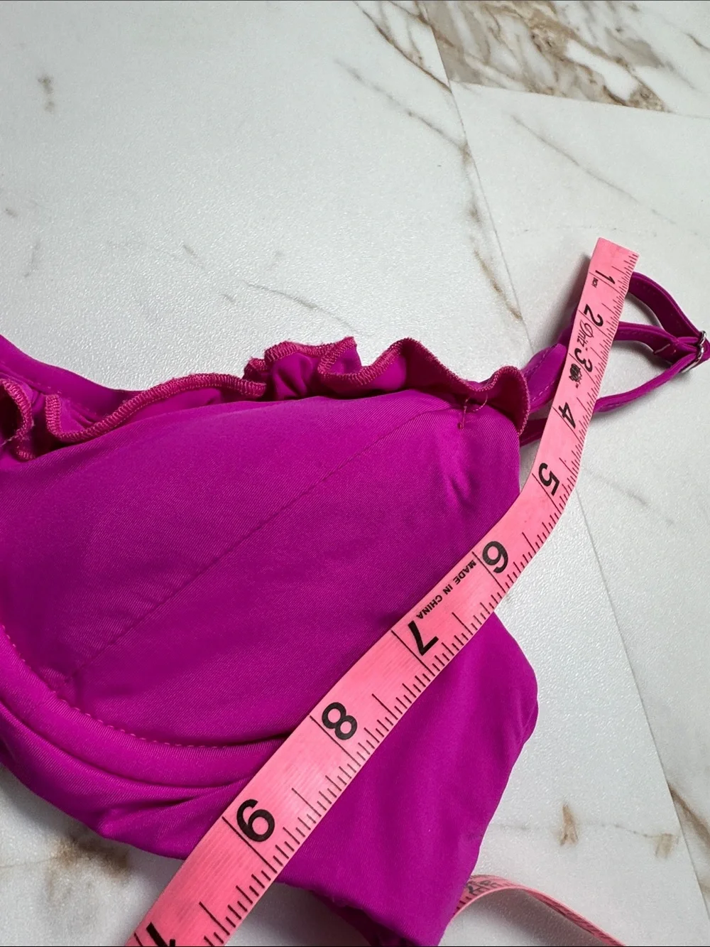 Dippin Daisys Ruffle Underwire Fuschia Bikini Top Sz S Resortwear Summer Trendy